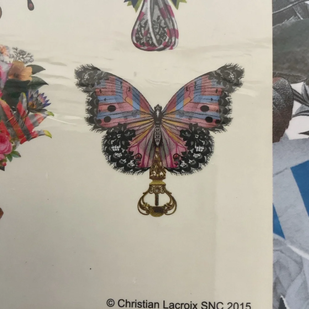Christian Lacroix Frivolites Fan Diecut Boxed Notecards NWT